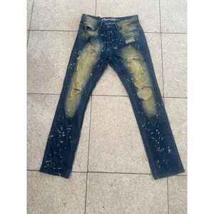 FlySociety Ripped Paint Splatter Jeans